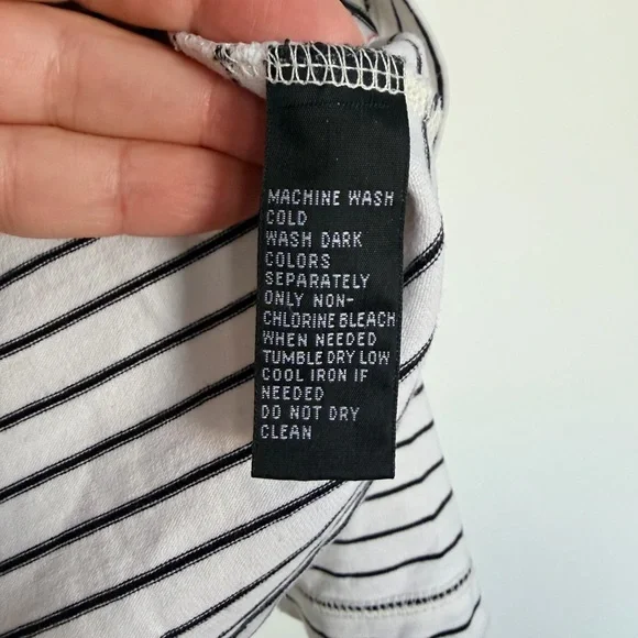 Vintage Polo Ralph Lauren Navy Striped Long Sleeve Tee - Picture 4 of 5